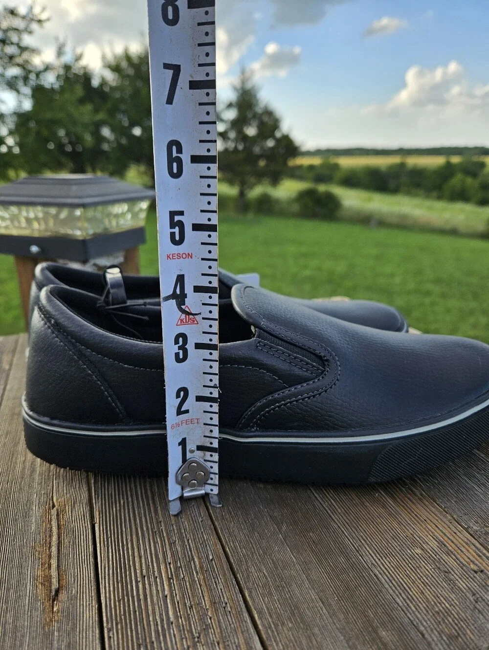 TredSafe EnduroPro Black Leather Work Shoes Slip Resistant Unisex M7/W8W NWT